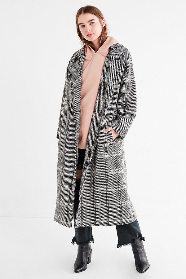 Dorothy Long Plaid Overcoat