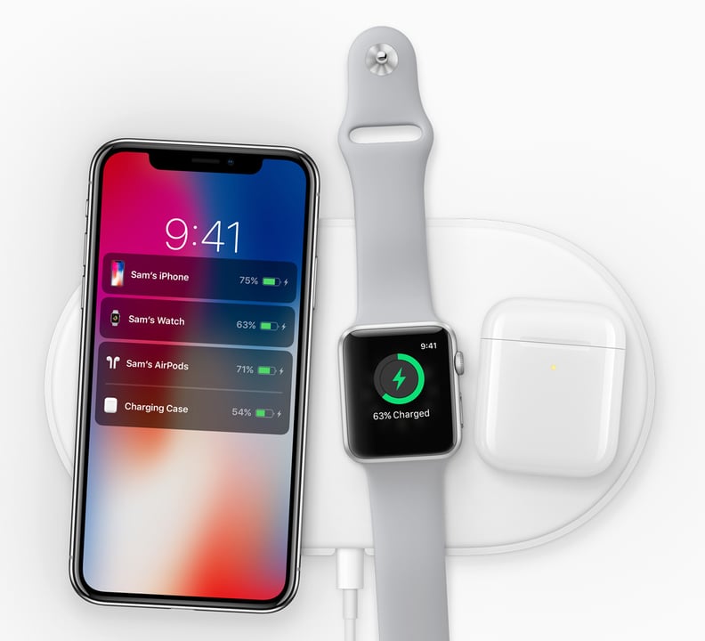 Apple introduced Air Power, a wireless charging pod for the iPhone X, iPhone 8 and 8 Plus, Apple Watch Series 3, and AirPods.