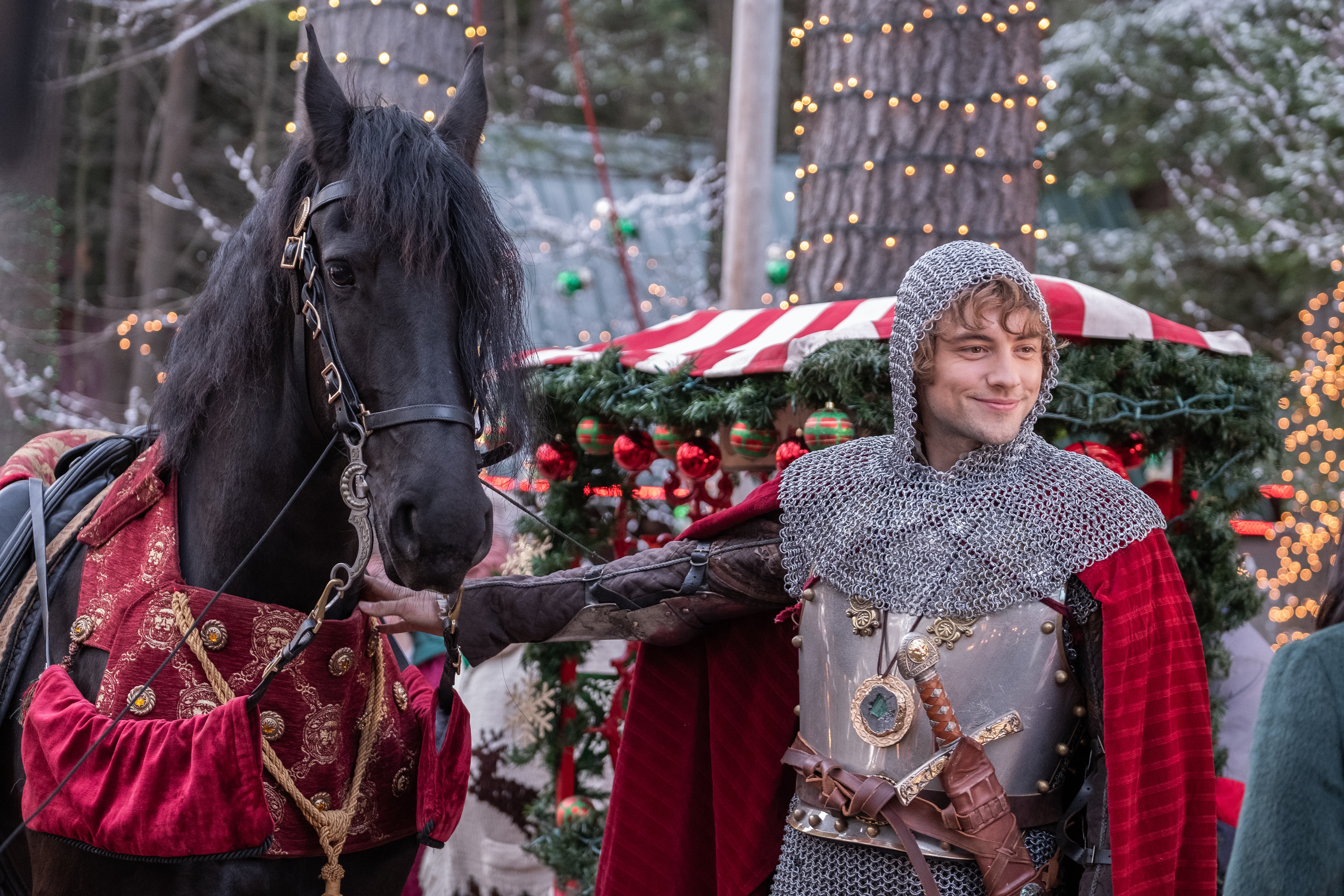 vanessa hudgens red dress knight before christmas Knight before christmas movie