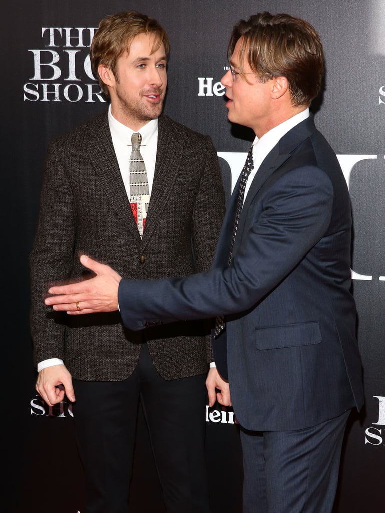 Brad Pitt and Ryan Gosling at The Big Short NY Premiere