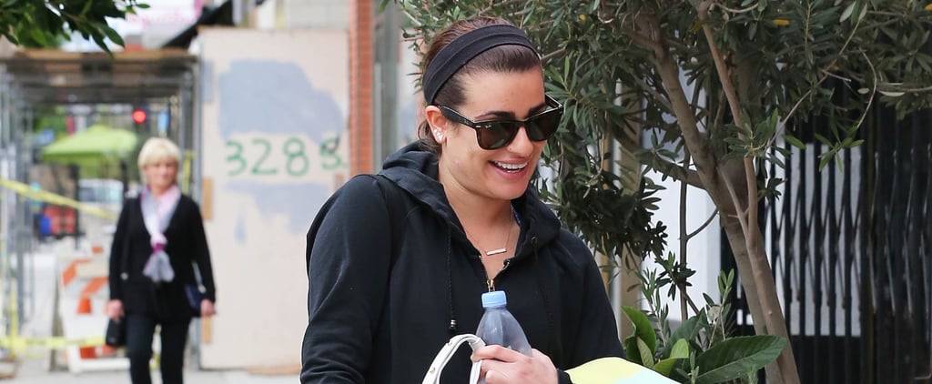 Lea Michele Practicing Yoga