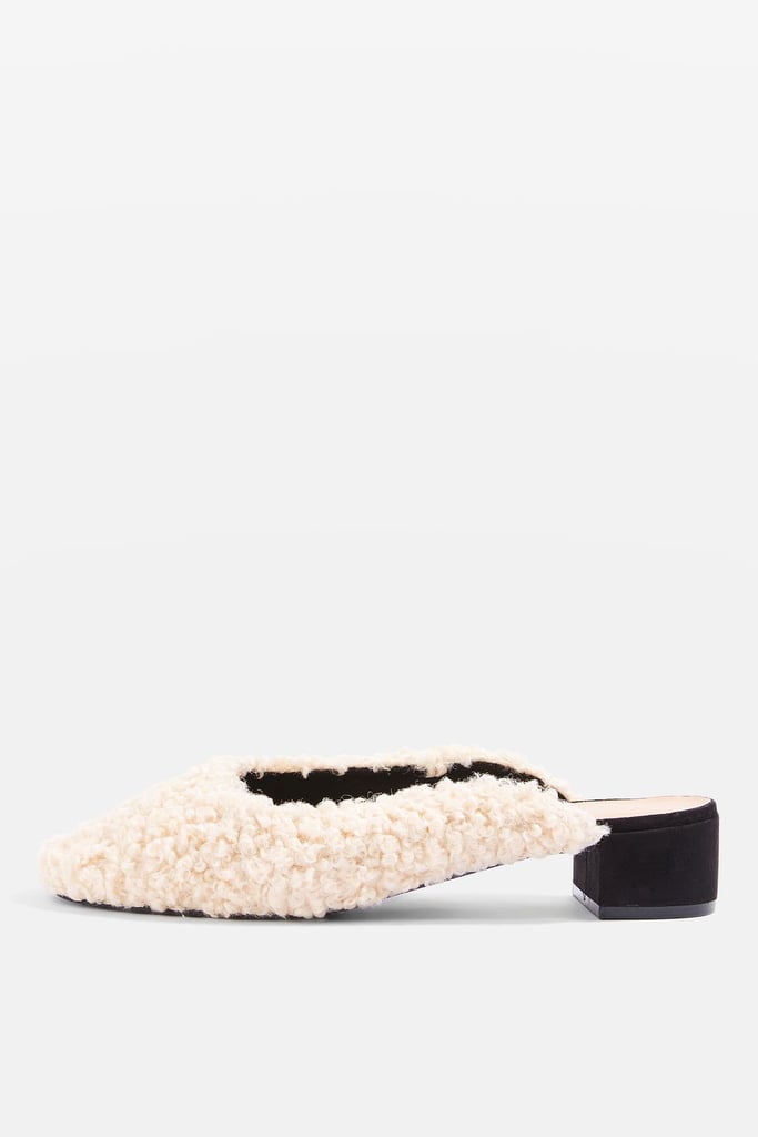 Topshop Georgia Faux Fur Mules