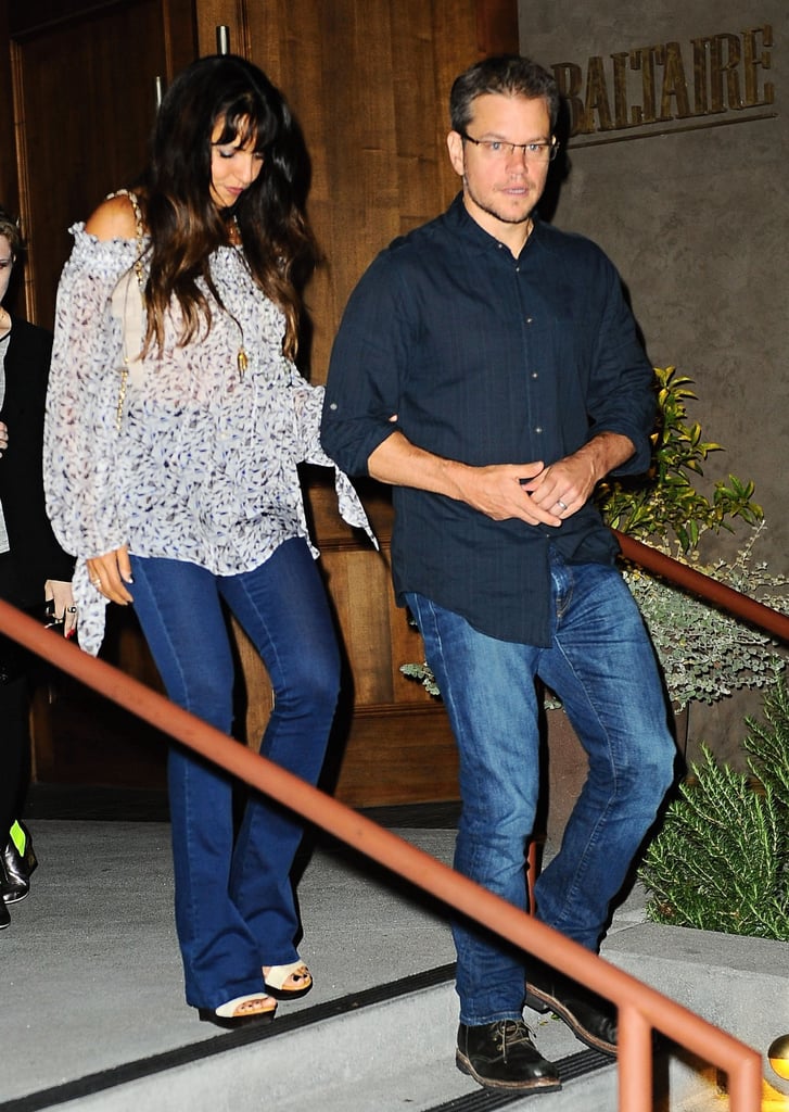 Matt Damon Holds Hands With Wife During Date Night
