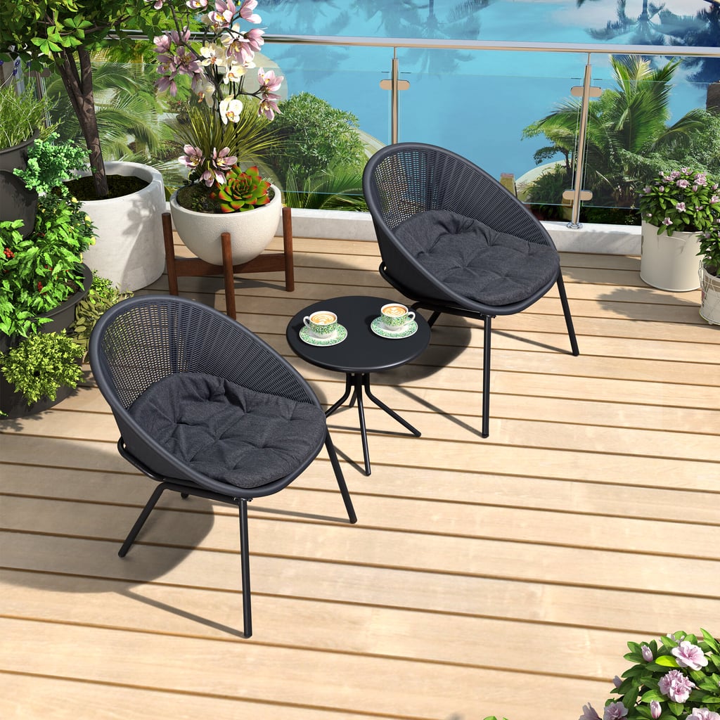 Whitlock Round Long Bistro Set with Cushions