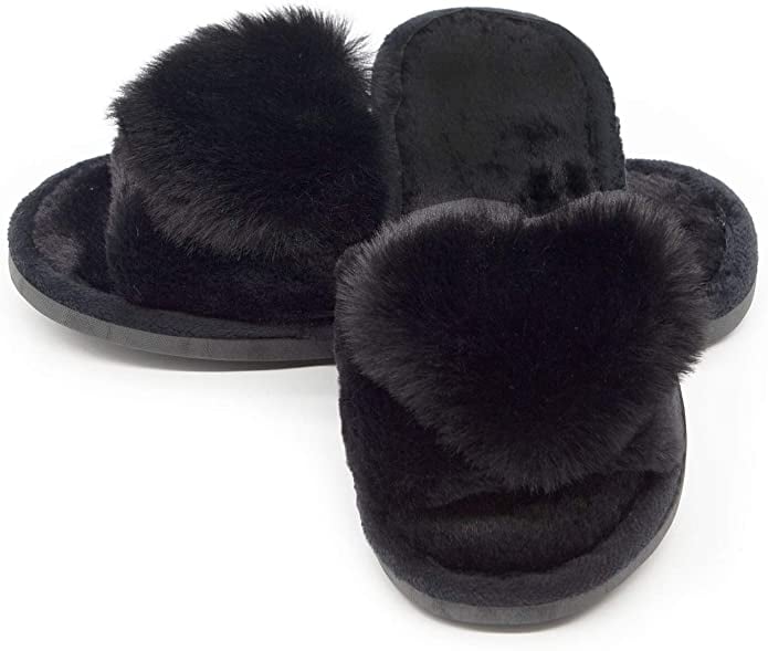 Fuzzy Fluffy Furry Fur Slippers