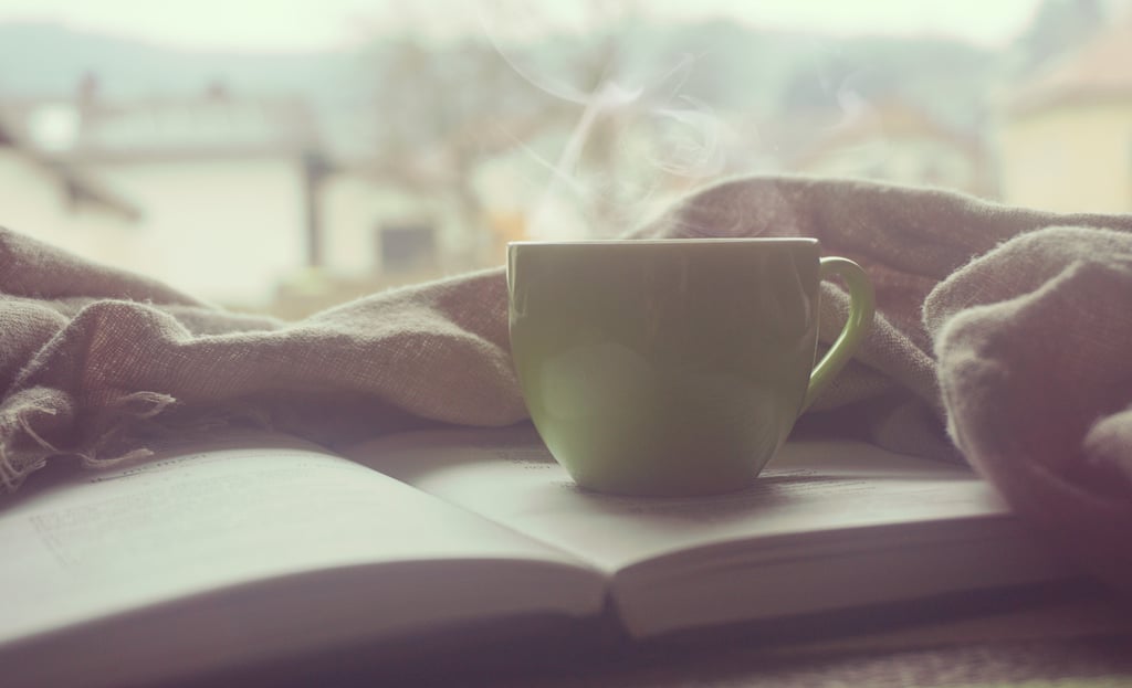 Lounging with a good book.