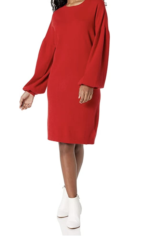 A Colorful Essential: The Drop Puff-Sleeve Sweater Dress