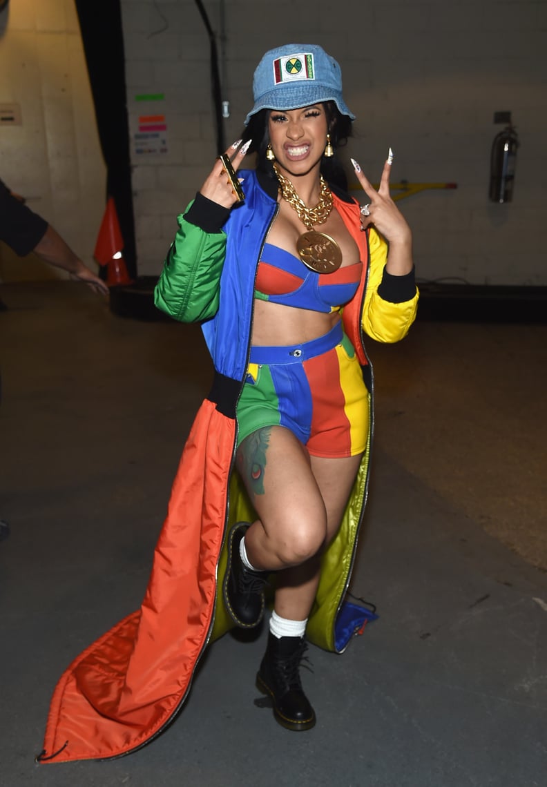 NEW YORK, NY - JANUARY 28:  Recording artist Cardi B poses backstage at the 60th Annual GRAMMY Awards at Madison Square Garden on January 28, 2018 in New York City.  (Photo by Jamie McCarthy/Getty Images for NARAS)