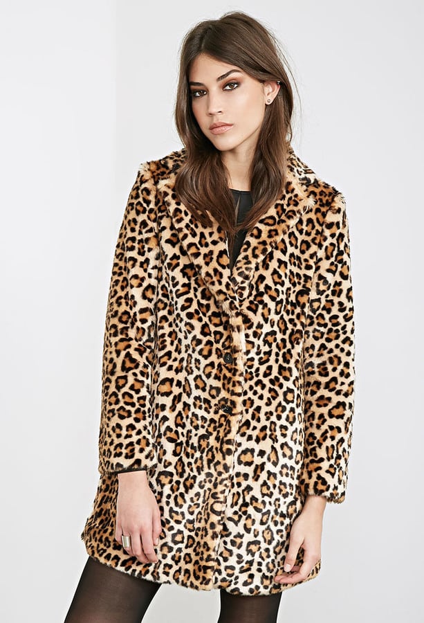 Forever 21 Leopard Print Faux-Fur Coat