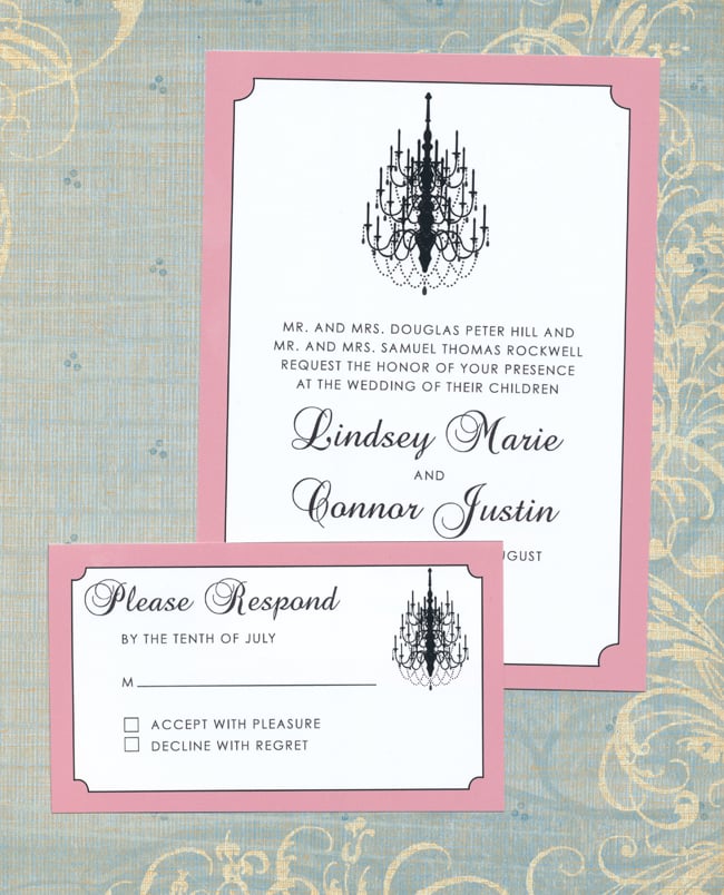 Chandelier Wedding Invitation