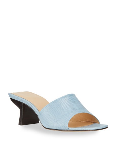 By Far Lily 50mm Lizard Embossed Sandals