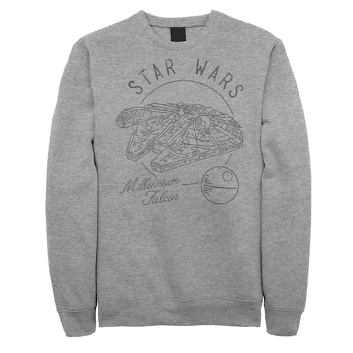 Star Wars Millennium Falcon Outline Sketch Logo Fleece