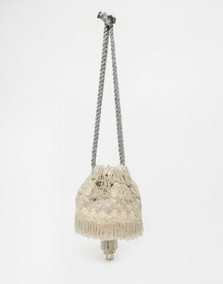 Asos Bridal Embellished Pouch Clutch Bag