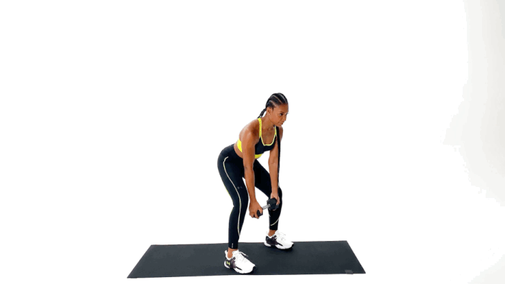 Dumbbell Swing This 20 Minute Lower Body Strength Workout