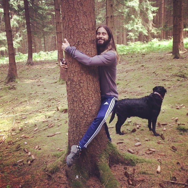 Jared Leto embraced his "tree-hugging hippie" side.
Source: Instagram user jaredleto
