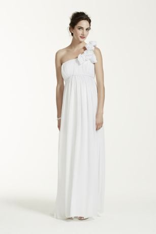 cascading chiffon maternity dress