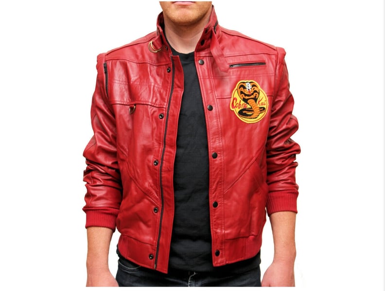 Halloween Cosplay Karate Kid Johnny Lawrence Cobra Kai Red Leather Jacket