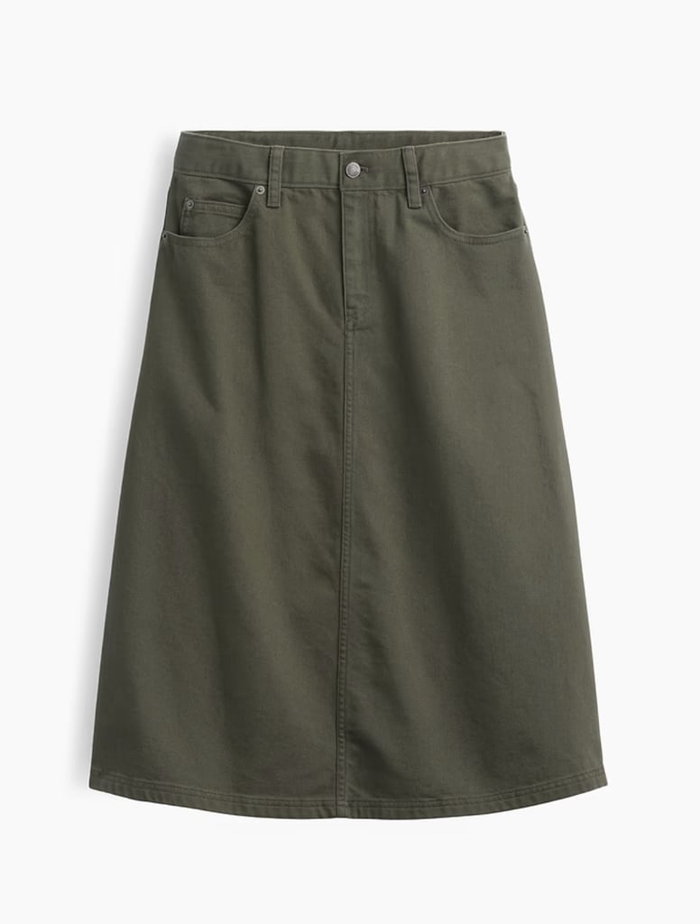 Gap Twill Midi Skirt