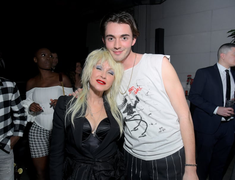 Cyndi Lauper and Greyson Chance at the 2020 Sony Music Grammys Afterparty