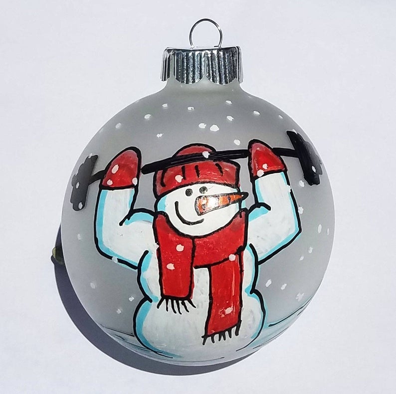 CrossFit Snowman Ornament