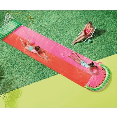Sun Squad Watermelon Aqua Ramp Double Water Slide