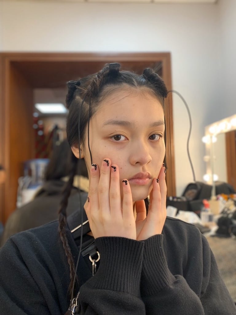 Simone Rocha's Black Crystal Nails at LFW Autumn 2020