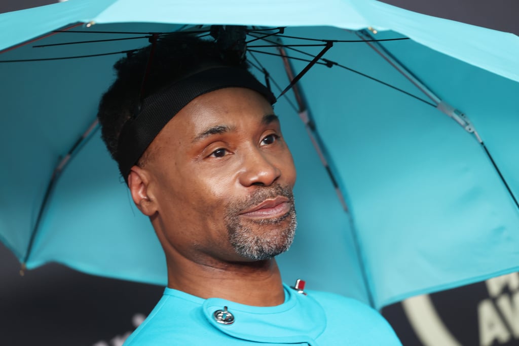 Billy Porter's Blue Suit and Umbrella Hat at the 2021 AMAs