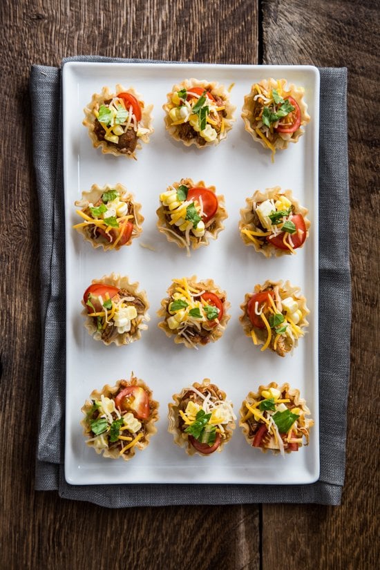 Slow-Cooker Loaded Mini Taco Bites