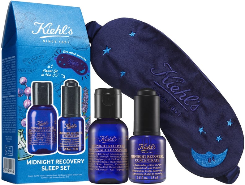 A Nourishing Nighttime Routine: Kiehl's Midnight Recovery Sleep Set With Eye Mask