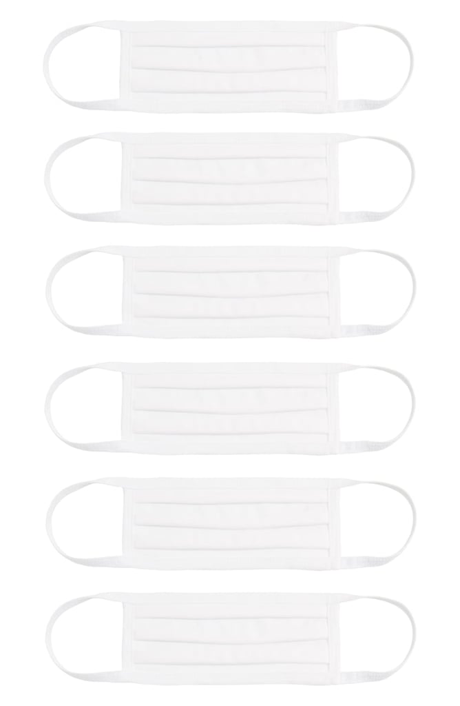 Nordstrom 6-Pack Pleated Cotton Adult Face Masks