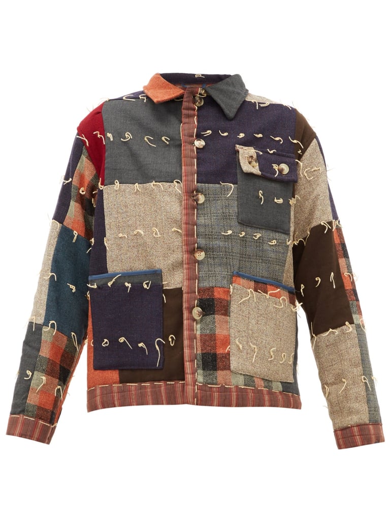 Bode Patchwork single-breasted wool jacket