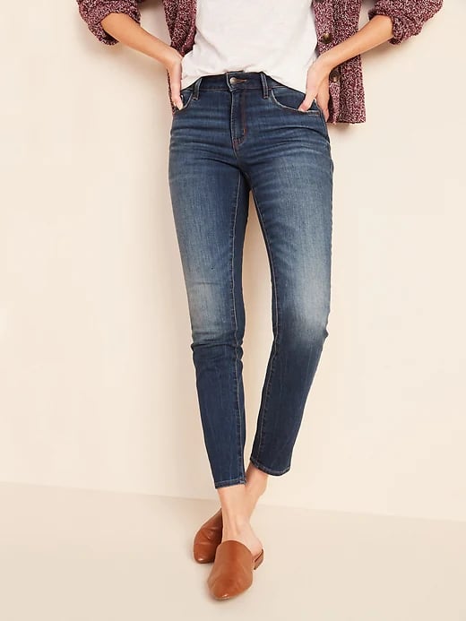 Old Navy Mid-Rise Dark-Wash Pop Icon Skinny Jeans