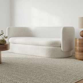 West Elm Curved Modern Sofa