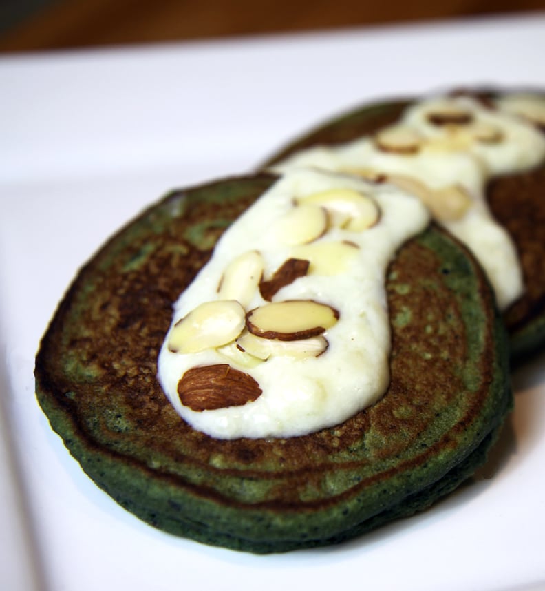Blueberry Banana — and Spinach! — Pancakes With Sweet Cream Sauce
