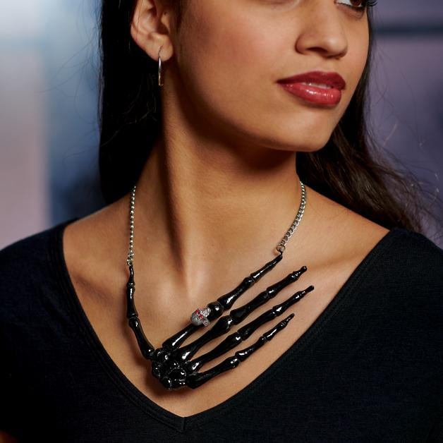 Skeleton Hand Necklace