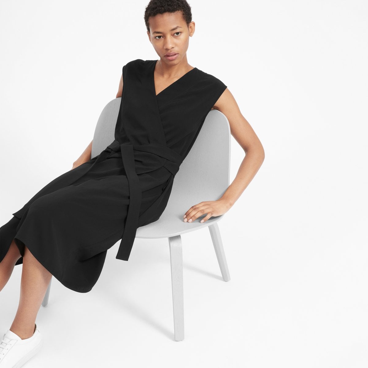 Everlane Japanese GoWeave Short-Sleeve Wrap Dress | Everlane's New $100  Dress Is All You Need This Summer — and It Comes in 4 Different Styles! |  POPSUGAR Fashion Photo 10
