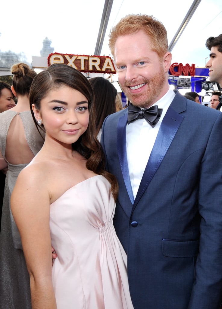 Modern Family's Sarah Hyland and Jesse Tyler Ferguson smiled for a photo.