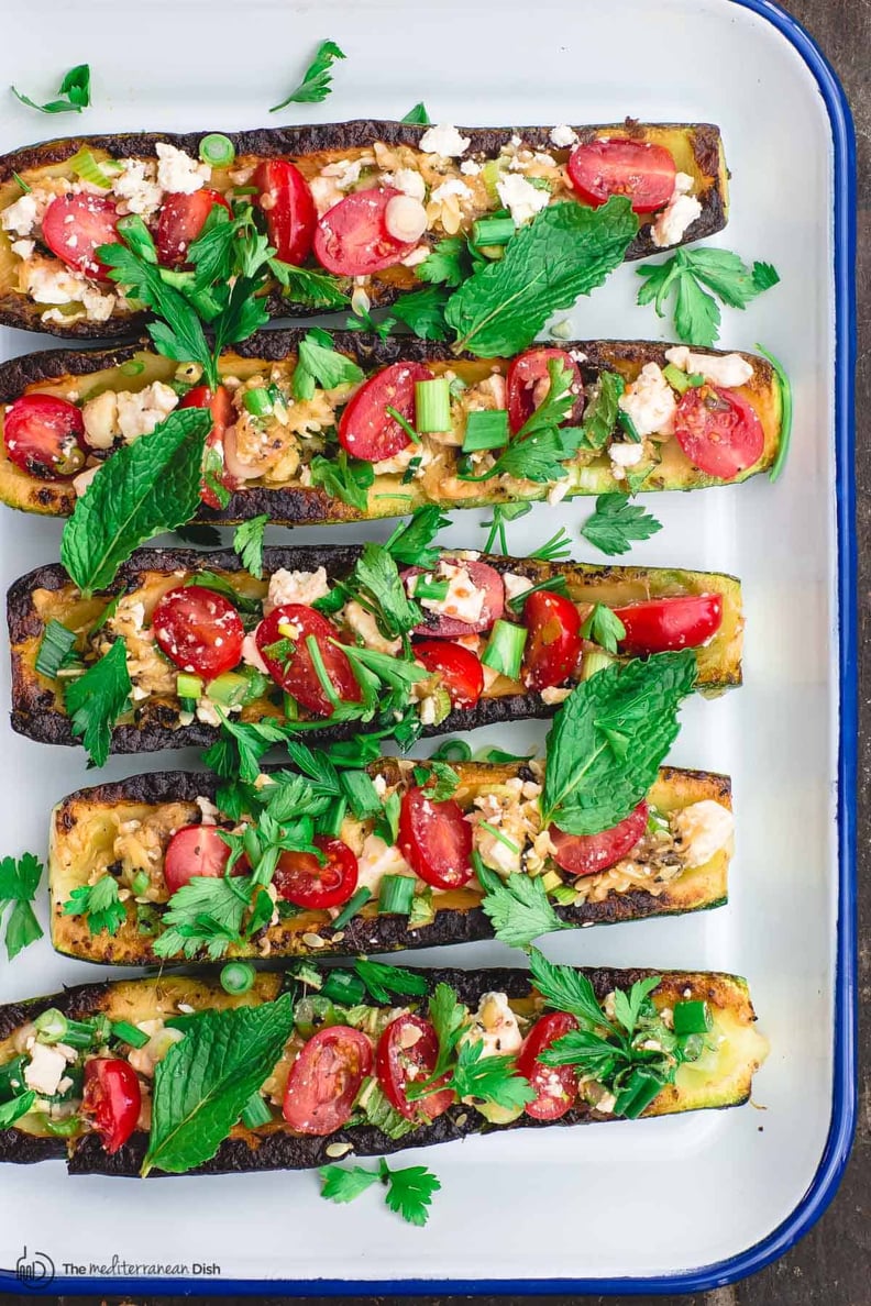 Tomato and Feta Zucchini Boats