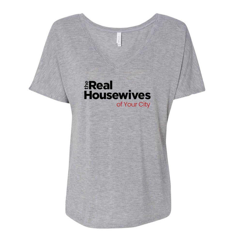 The Real Housewives Personalized City Relaxed V-Neck T-Shirt