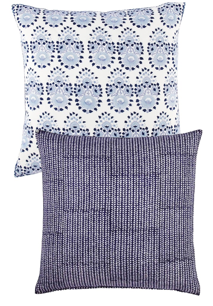 John Robshaw's Diwan Decorative Pillow ($150) and Aleppo Indigo Decorative Pillow ($175) are dead ringers for the ones Caitlyn has.