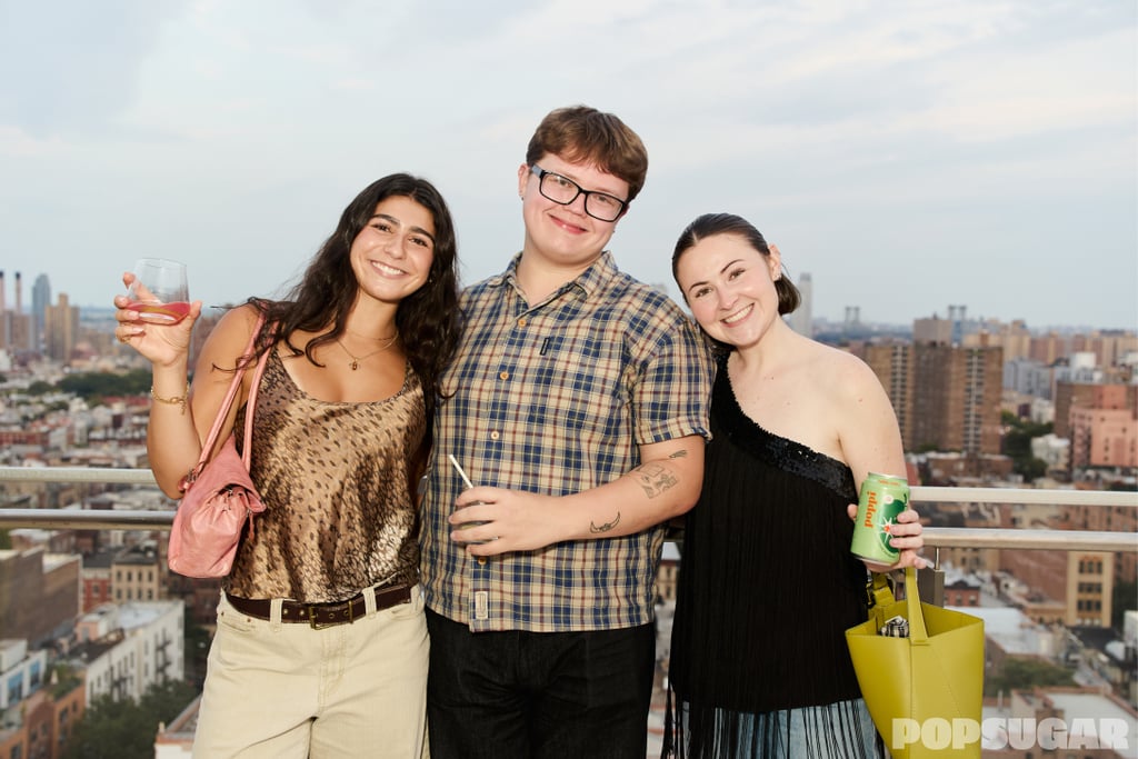 Guests pose outside.