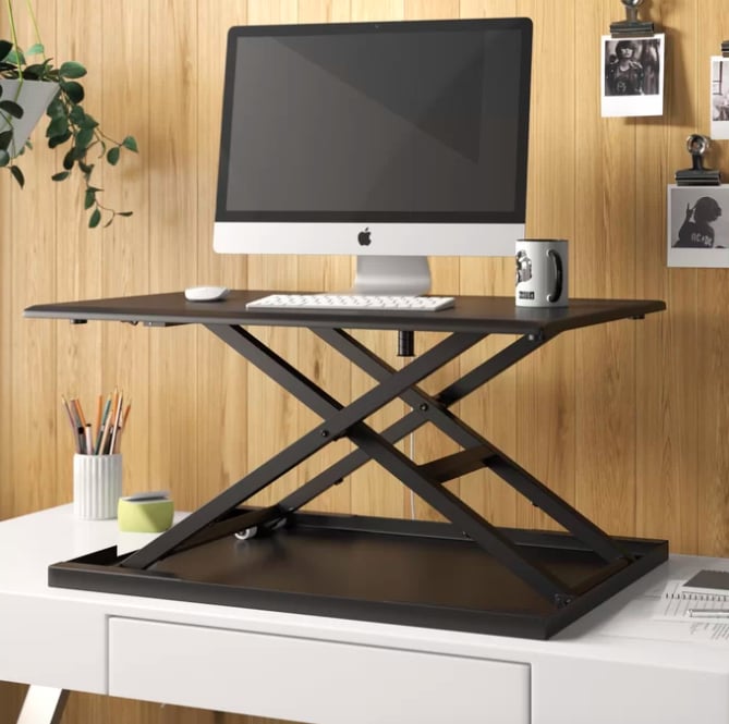 Westbury Pneumatic Height Adjustable Standing Desk Converter