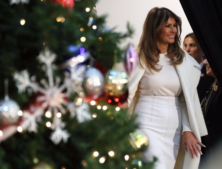 Melania Trump Wearing Snakeskin Heels