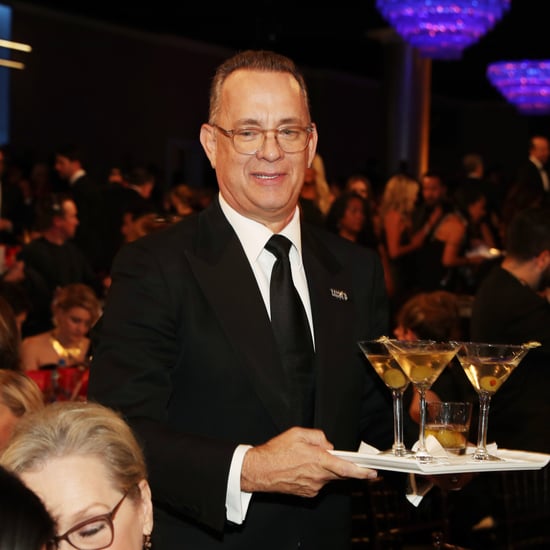 Tom Hanks With Tray of Martinis at the Golden Globes