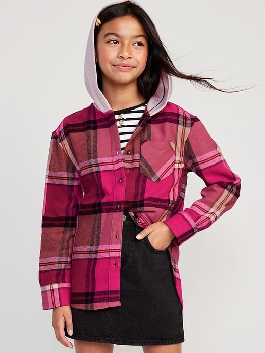 Old Navy Hooded Soft-Brushed Flannel Shirt
