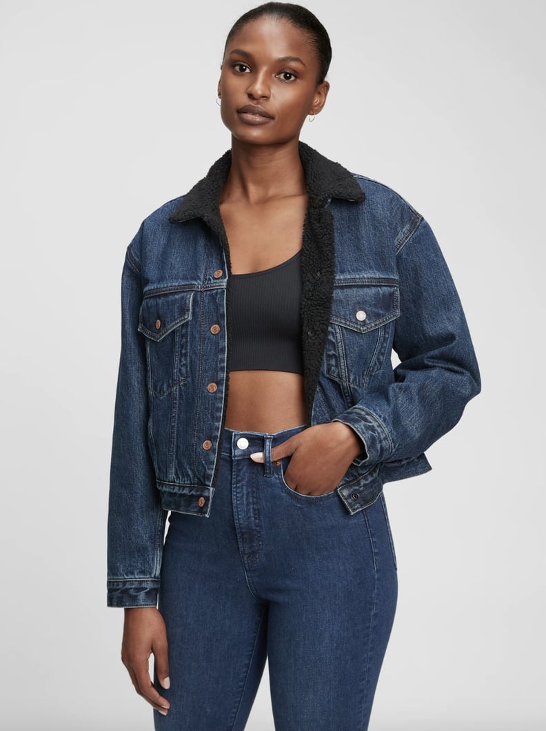 Gap '90s Denim Sherpa Icon Jacket