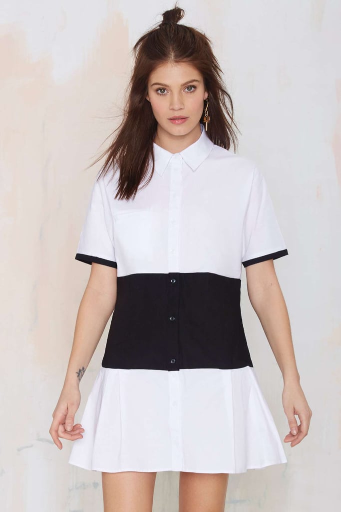 Nasty Gal middle ground shirt dress ($68)