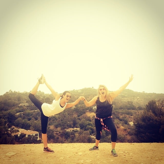 Lea struck a pose with a pal when this Instagram picture was snapped. "#justhavingthebesttimeofourlives HAPPY SATURDAY!" she wrote in the caption. 
Source: Instagram user msleamichele