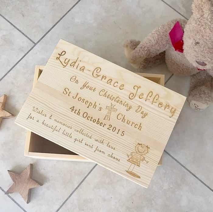 Christening Day Deluxe Personalised Memory Box