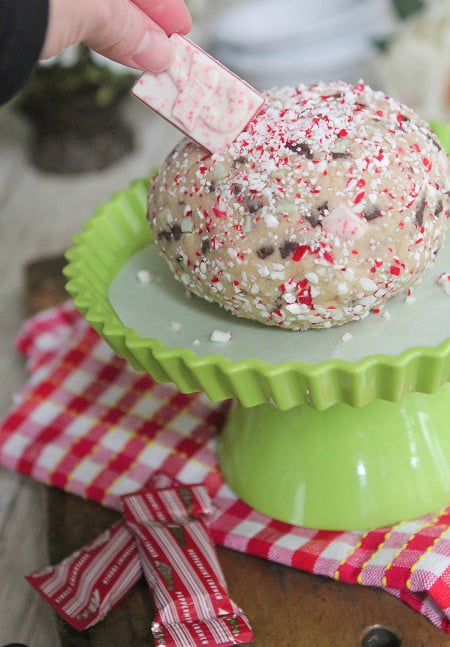 Peppermint Crunch Cookie Dough Ball